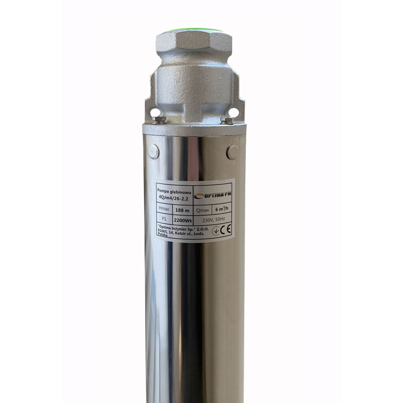 Скважинный насос с повышенной стойкостью к песку OPTIMA PM 4QJm4/26 2,2 кВт 205м + 2 м кабель