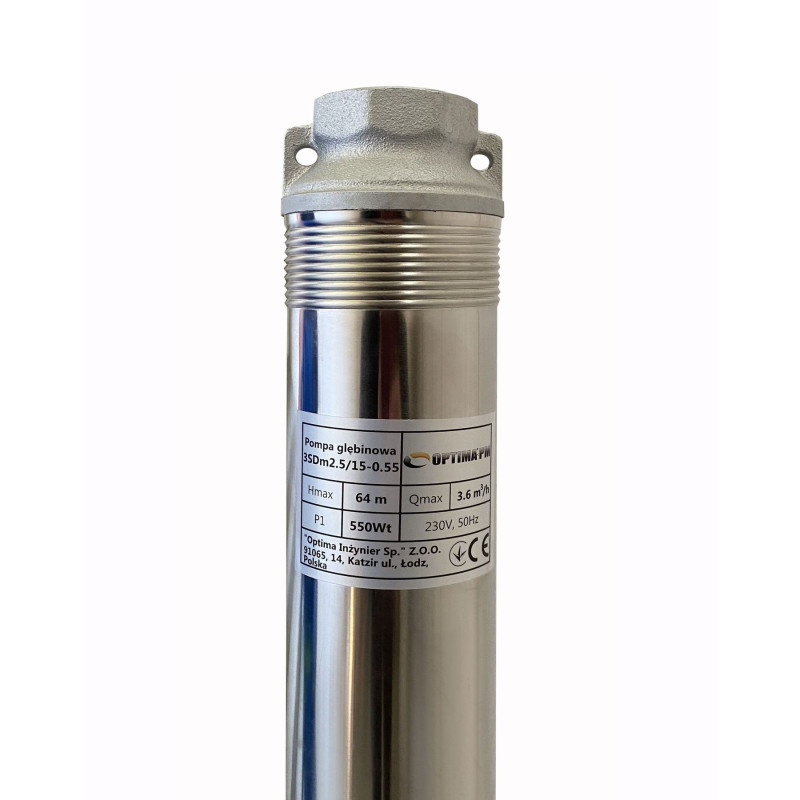 Скважинный насос OPTIMA PM 3SDm2,5/15 0,55 кВт 65м + 50 м кабель