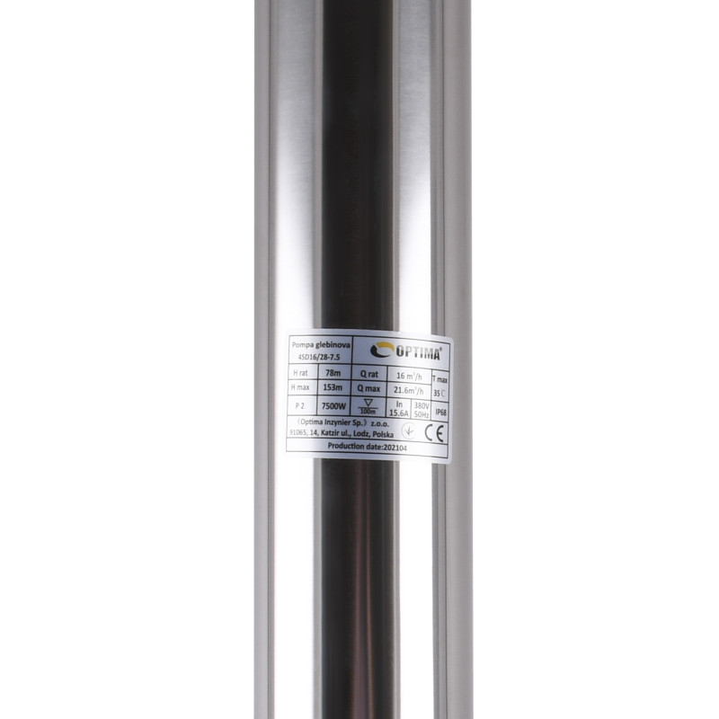 Насос свердловинний OPTIMA 4SD16/28 7,5 кВт 153м 3-фазний
