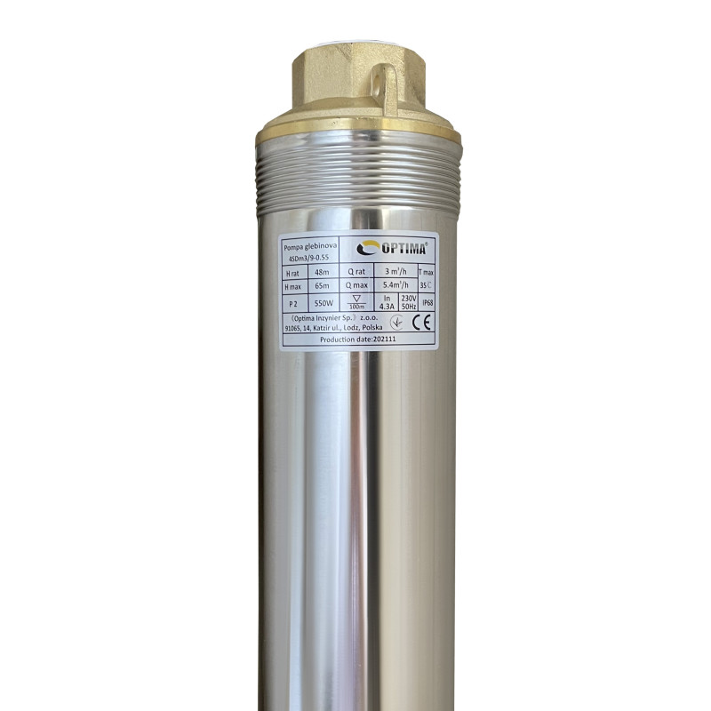 Скважинный насос OPTIMA 4SDm3/ 9 0.55 кВт 65м + пульт+кабель 1,5м NEW
