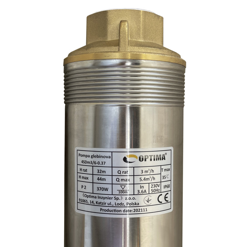 Насос свердловинний OPTIMA 4SDm3/ 6 0.37 кВт 44м + пульт+кабель 1.5м NEW