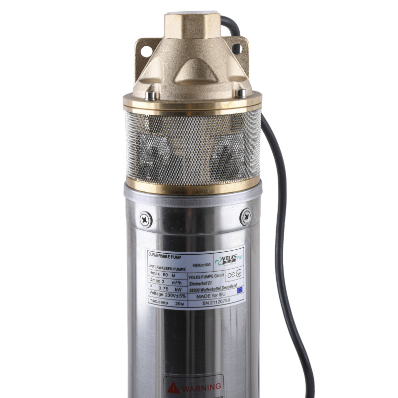 Насос вихревой скважинный VOLKS pumpe PM 4SKm100 0.75кВт + кабель 10м