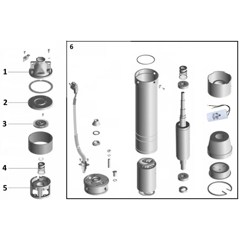 Насос вихревой скважинный VOLKS pumpe PM 4SKm100 0.75кВт + кабель 10м