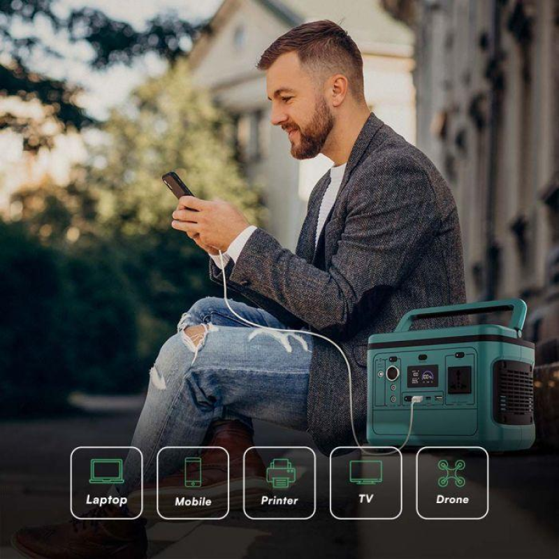 Портативная зарядная станция V-TAC VT-606 (500W,568Wh)  