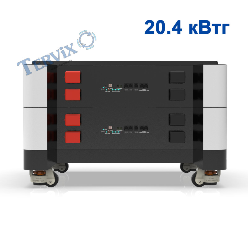 Система автономного живлення Tervix BANKA 20,4 кВтг - інвертор 5кВ + акумулятор 51,2В 200 Аг (2 шт)