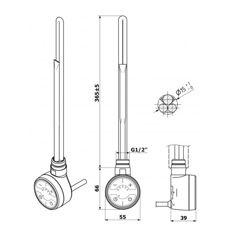 Тэн для полотенцесушителя Mario MOA-600W 