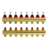 Колектор Danfoss FHF-8F із витратомірами для 8 контурів