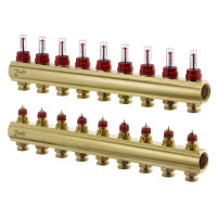 Колектор Danfoss FHF-9F із витратомірами для 9 контурів