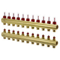 Колектор Danfoss FHF-11F з витратомірами для 11 контурів