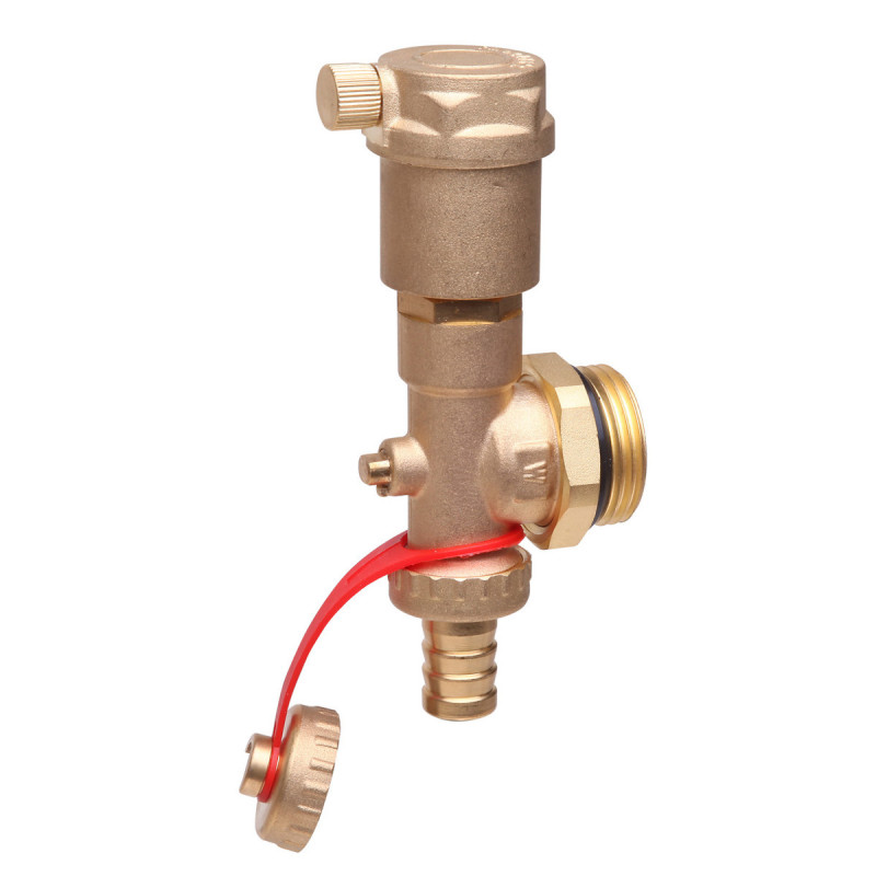 Торцева секція Danfoss FHF-EA з автоматичним повітровідвідником та зливним краном