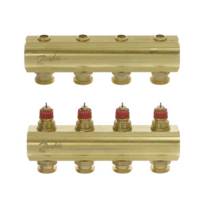 Danfoss FHF-4 (088U0504) Коллектор с термостатическими вставками