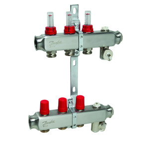 Danfoss SSM-3F (088U0753) нержавеющий коллектор с ротаметрами