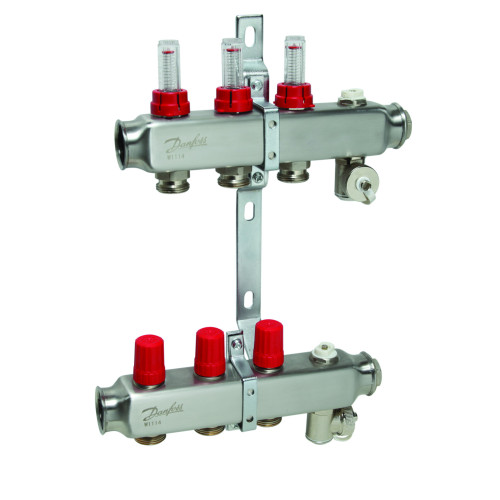 Danfoss SSM-3F (088U0753) нержавіючий колектор з ротаметрами