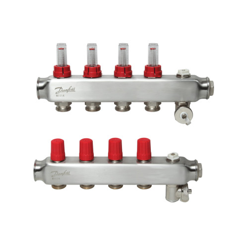 Danfoss SSM-4F (088U0754) нержавіючий колектор з ротаметрами