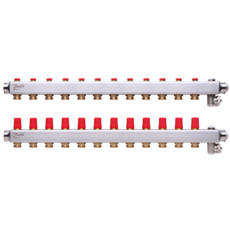 Danfoss SSM-12 (088U0812) Колектор з нержавіючої сталі без ротаметрів