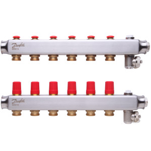Danfoss SSM-6 (088U0806) Коллектор из нержавеющей стали без ротаметров