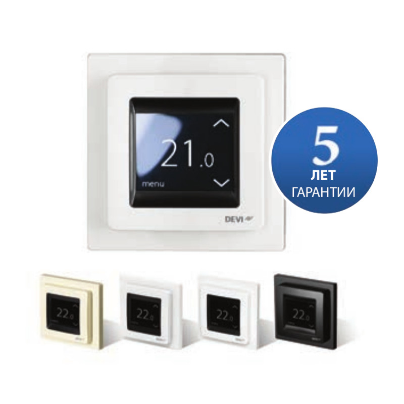 Програматор добовий для теплої підлоги DEVIreg Touch 140F1078 (слонова кістка)