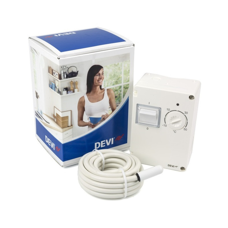 DEVIreg™ 610 -10...+50 °C (140F1080) – Терморегулятор з датчиком на дроті