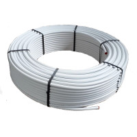 Труба металопластикова HERZ 16 x 2 PE-RT/AL/PE-HD FH біла (бухта 200 м)