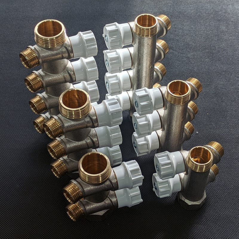 Модульний розподільчий колектор ITAP (465) з перекриваючими вентилями 1"х1/2" - 2 виходи