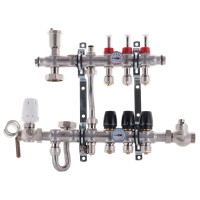 Коллектор на 3 контура Koer KR.S1011-3 1", SUS304 3/4-16 со смесительным узлом, евроконус