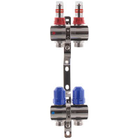 Коллектор на 2 контура Koer KR.1110-02 1"x2 с расходомерами