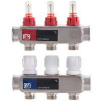 Коллектор на 3 контура Europroduct EP.S1110-03 1" с расходомерами