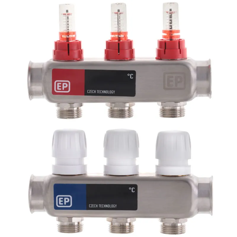 Коллектор на 3 контура Europroduct EP.S1110-03 1" с расходомерами