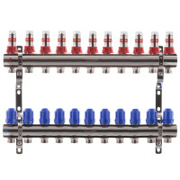 Колектор на 11 контурів Koer KR.1110-11 1"x11 з витратомірами 
