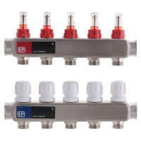 Коллектор на 5 контуров Europroduct EP.S1110-05 1" с расходомерами