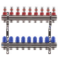 Колектор на 9 контурів Koer KR.1110-09 1"x9 з витратомірами 
