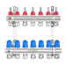 Колектор на 7 контурів Koer KR.1210-7 - 1"x7 з витратомірами та євроконусами 