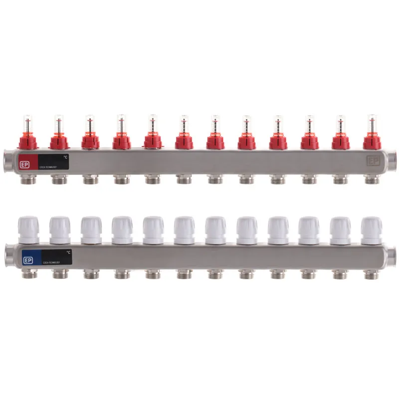 Коллектор на 12 контуров Europroduct EP.S1110-12 1" с расходомерами