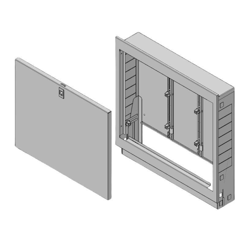 Шафа колекторна внутрішня ASG №04 замок/ключ (575-665х795х110-175)