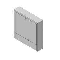 Шафа колекторна зовнішня ASG №02 замок/ключ (600х565х125)