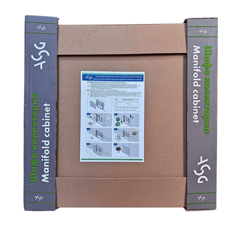 Шафа колекторна зовнішня ASG №02 замок/засувка (600х565х125)