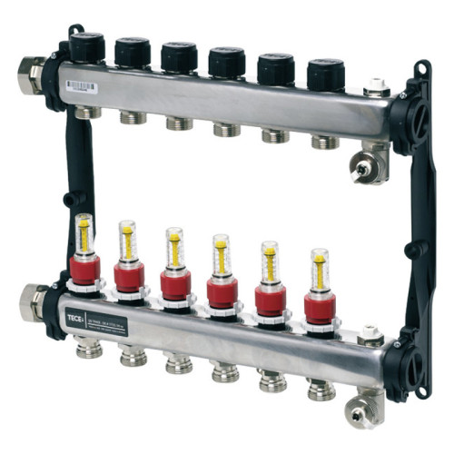 Колектор TECE HKV 10 з ротометрами, 1" з нержавіючої сталі (77310010)