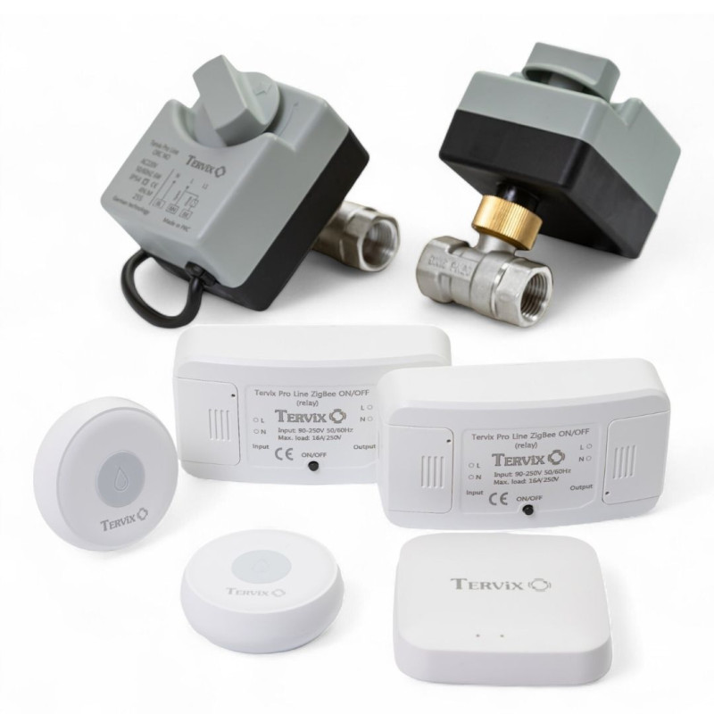 4922611-1 Система захисту від потопу для розумного будинку Tervix ZigBee Water Stop на 2 труби 1/2"
