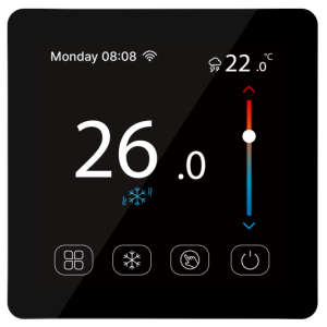 Комнатный сенсорный термостат с WiFi управлением Tervix Pro Line WiFi TouchScreen Thermostat 114350, черный