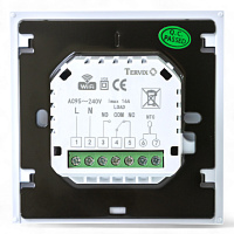 114341 Термостат з WiFi управлінням Tervix Pro Line для газового/електричного котла, білий