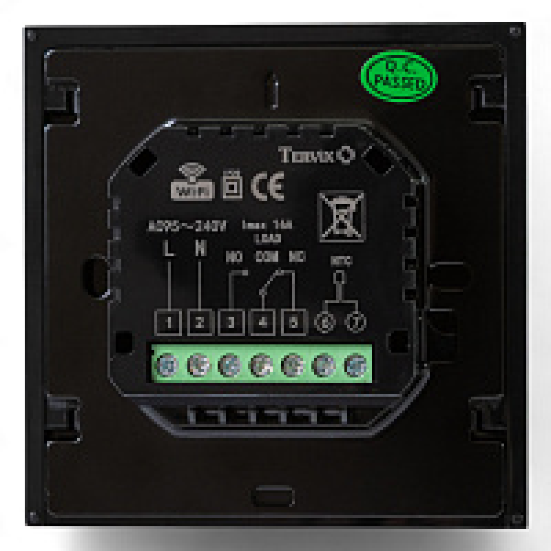 114340 Термостат з WiFi управлінням Tervix Pro Line для газового/електричного котла, чорний