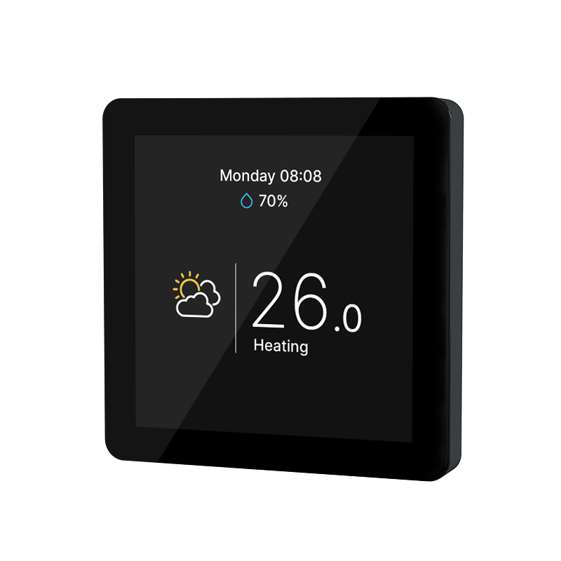 114150 Кімнатний сенсорний термостат з WiFi управлінням Tervix Pro Line WiFi TouchScreen Thermostat (підлога), чорний