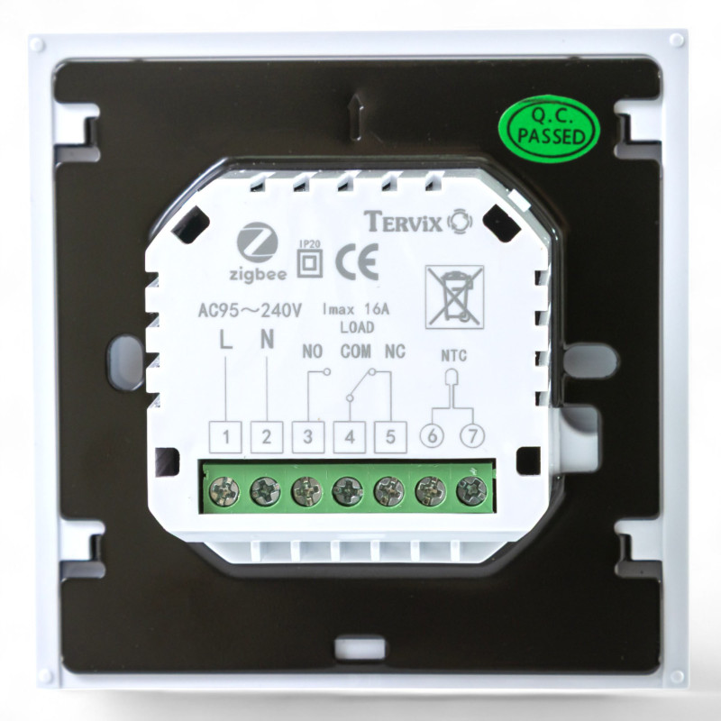 496162 Комплект бездротового управління опаленням ZigBee: термостат вбудов. + реле (сухий контакт) + Zigbee контролер