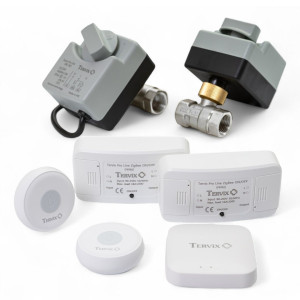 Система защиты от потопа для умного дома Tervix ZigBee Water Stop 4922613-1, 1" на 2 трубы