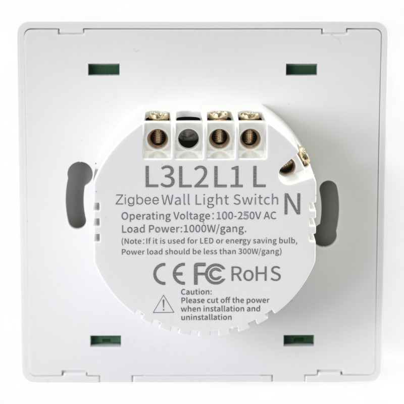 438111 Розумний клавішний вимикач Tervix Pro Line ZigBee Push Switch (3 клавіші), без нуля