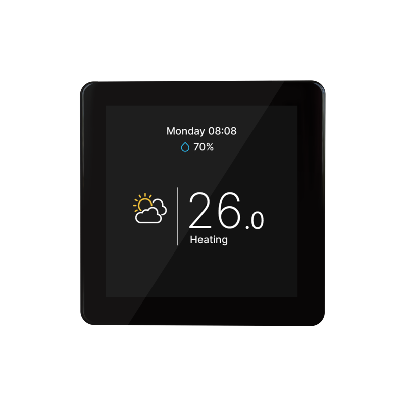114150 Кімнатний сенсорний термостат з WiFi управлінням Tervix Pro Line WiFi TouchScreen Thermostat (підлога), чорний