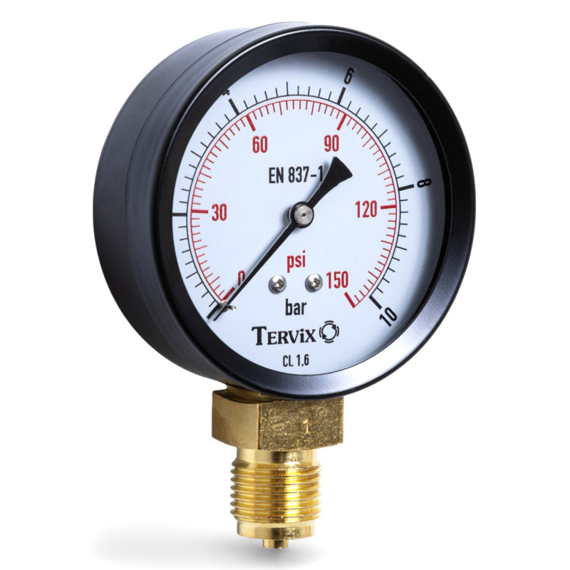 355113 манометр Tervix Pro Line 50 0-10 бар 1/4" рад.
