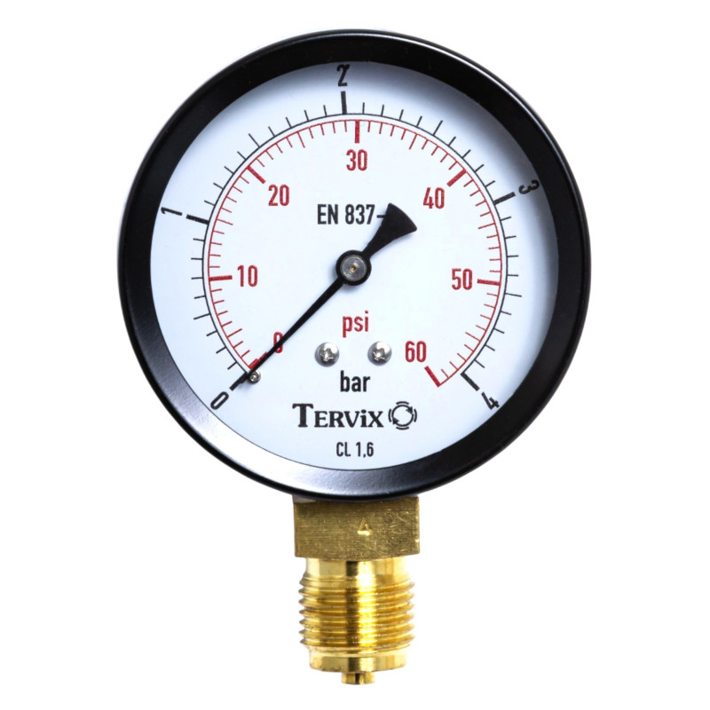 355311 манометр Tervix Pro Line 80 0-4 бар 1/2" рад.