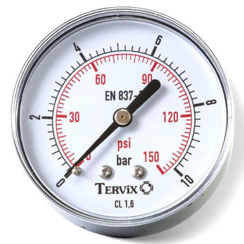 355613 манометр Tervix Pro Line 63 0-10 бар 1/4" акс.