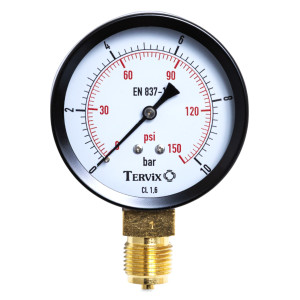 Манометр Tervix Pro Line 50 0-10 бар 1/4" радиальный (355113)